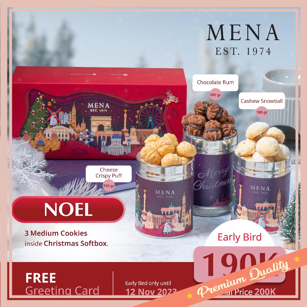 

Hampers Valentine Natal Merry Christmas Tahun Baru Murah Souvenir Gift Box / Mena Cookies - Noel - Christmas Hampers