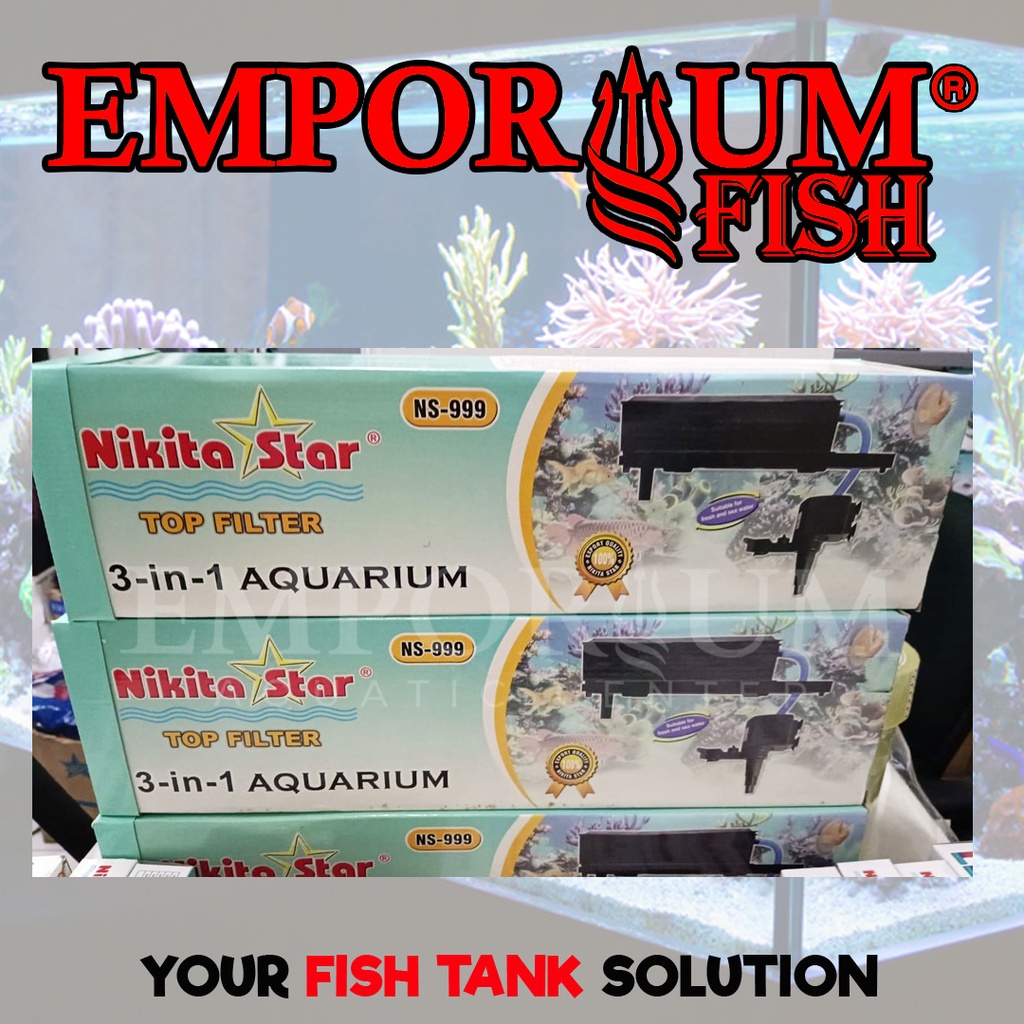 Nikita Star Ns-999 Top Filter Set Pompa Akuarium 3In1 Ns999