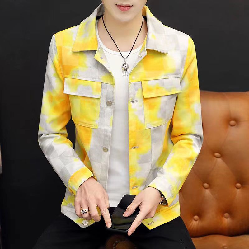 Graffiti denim jacket for men