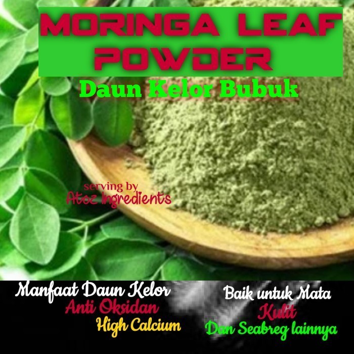 

BISA COD - Moringa Leaf Powder 100 GR / Daun Kelor Bubuk Murni 100 GR