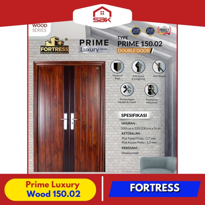 Pintu Utama | Pintu Baja Fortress 150x220 PRIME 150.02