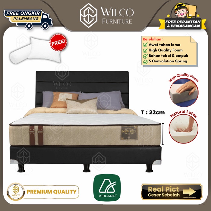 Kasur Springbed Airland New Eco / Matras Tidur Latex 22 Cm  - 90x200, Matras Aja