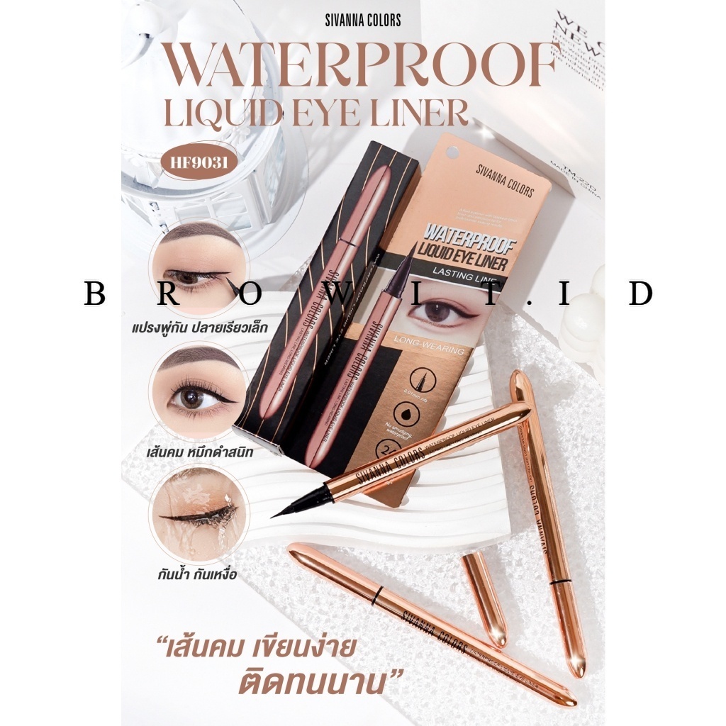 Sivanna Colors Waterproof Liquid Eyeliner Lasting Line Long Wearing HF9031 Eye Liner Black
