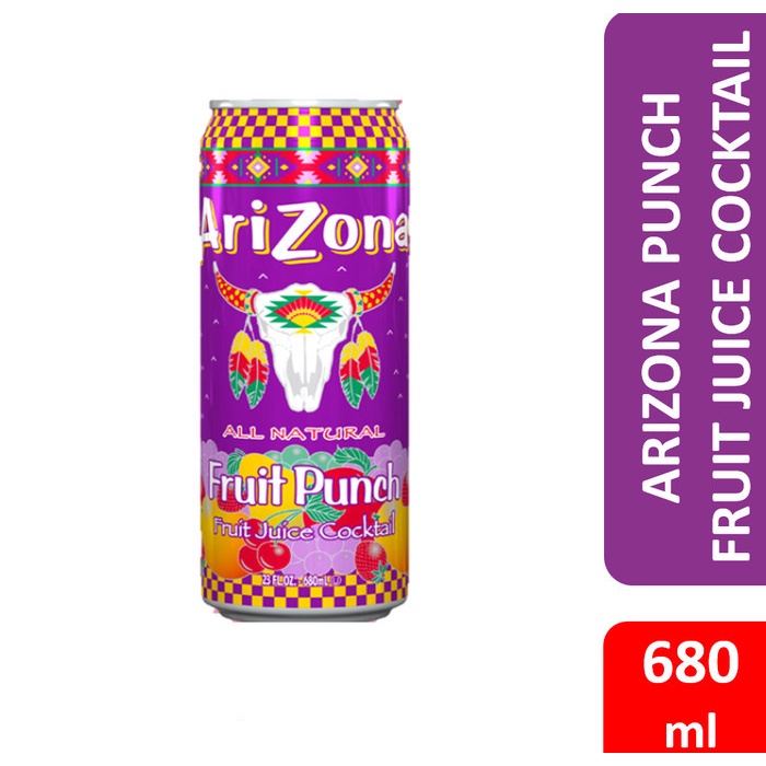 

Arizona drinks 652 ml (23 fl oz) - minuman kaleng Import aneka rasa - Fruit Punch