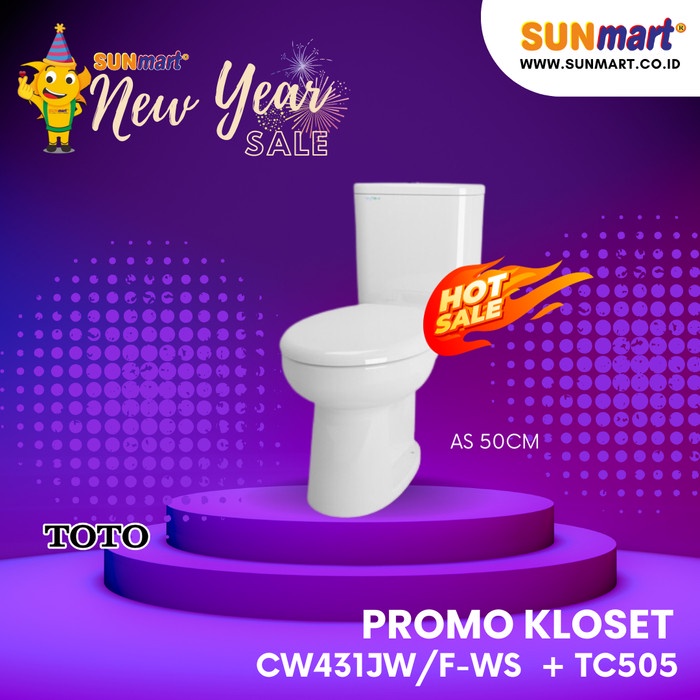 KLOSET DUDUK TOTO CW 431JW/F-WS + TC 505