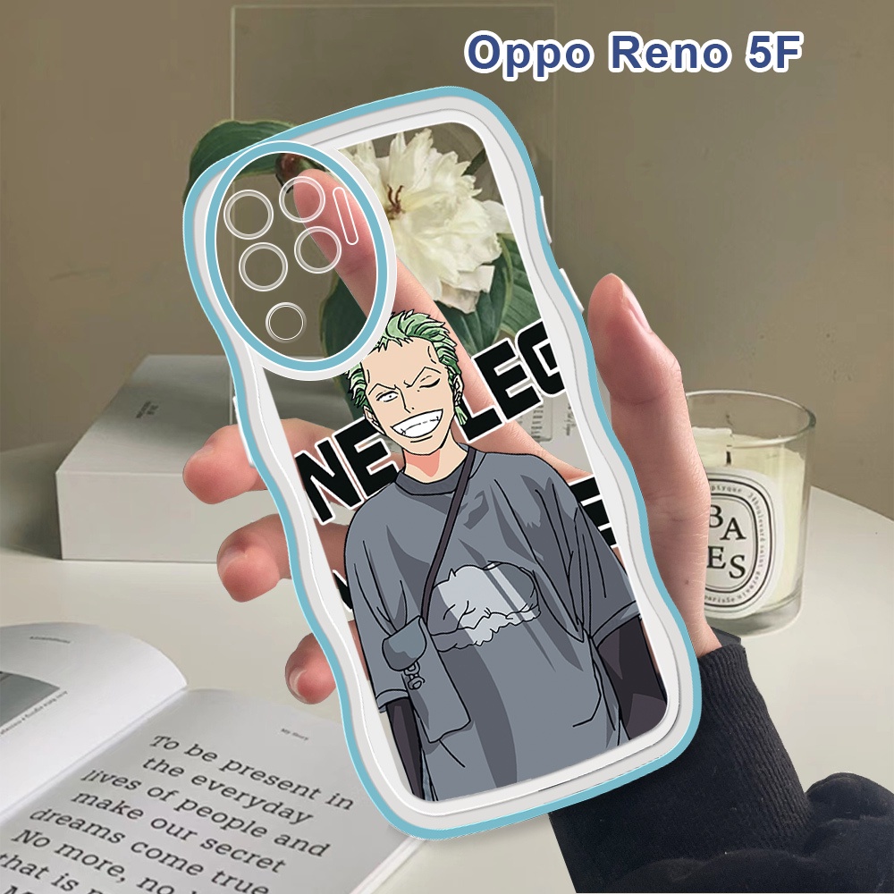 Casing Untuk OPPO A94 A74 A54 A55 A95 4G Reno 5F Soft Case Cartoon OnePiece Luffy Shockproof Ponsel 