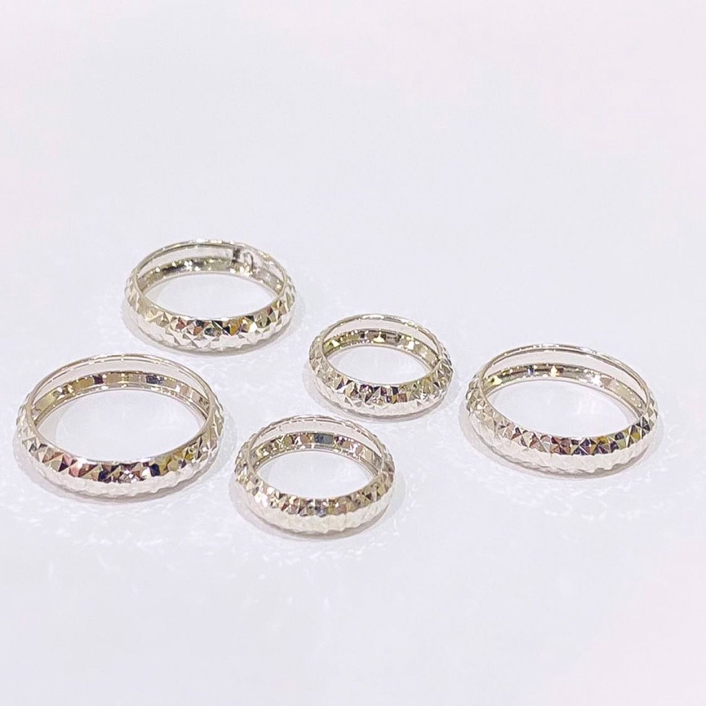 Cincin shogun anak dan dewasa emas asli kadar 750 75% 17k bulat ukir 1 gram no 10 11 12 13 14 15 16 