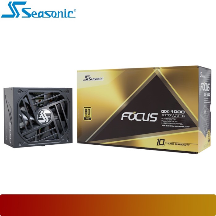 Seasonic FOCUS GX-1000 ATX 3 - PSU 1000W Hitam, Modular, 80+ Gold