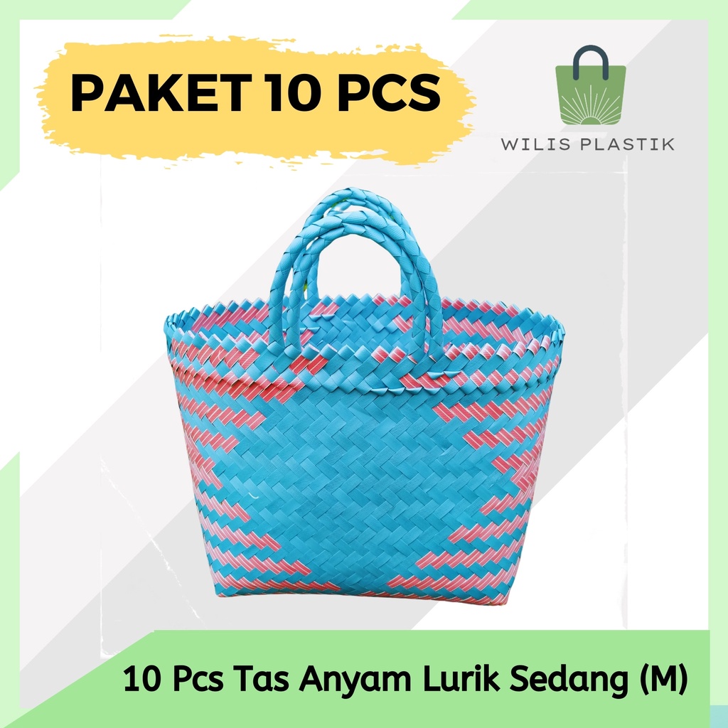 

PAKET MURAH 10 PCS Tas Anyam Hampers LURIK SEDANG Hampers Souvenir Parcel Kotak Nasi Hajatan