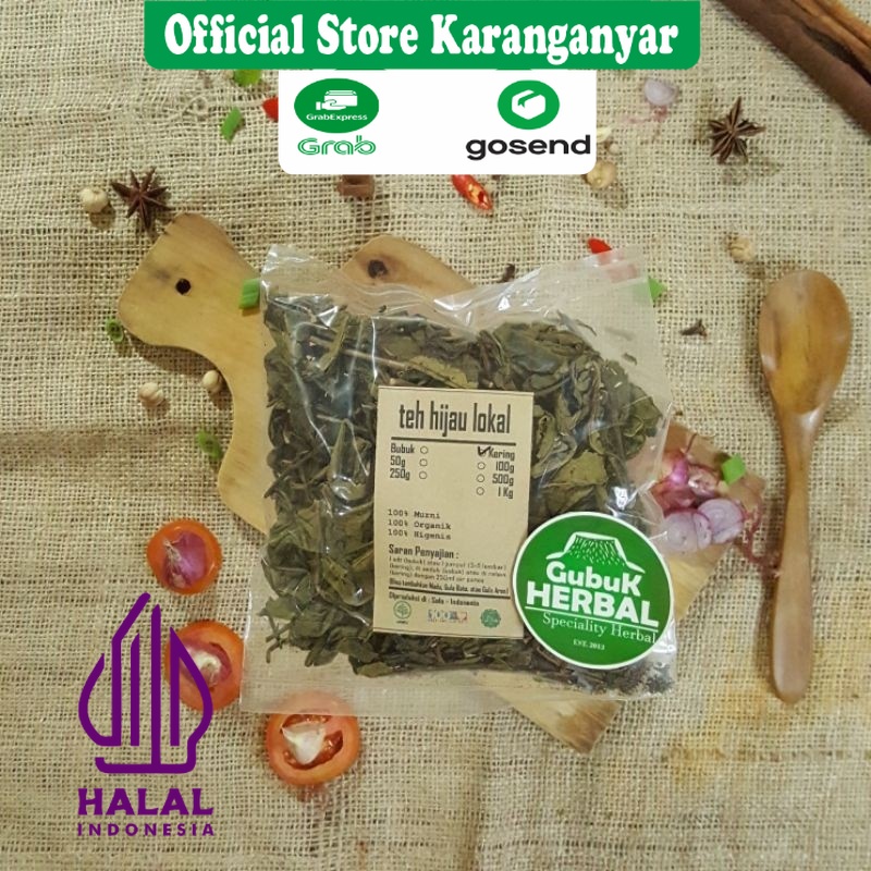 

TEH HIJAU LOKAL KERING 100 GRAM / Camellia Sinensis / JAMINAN MURNI / DIPETIK DARI TUMBUHAN SEGAR & DIKERINGKAN DI TEMPAT BERSIH