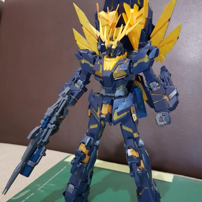 Bandai MG 1/100 Gundam Unicorn Banshee norn yellow frame (sudah rakit)