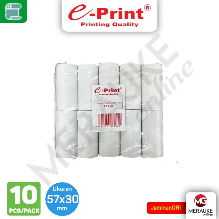 

E-Print Kertas Thermal / Kertas Kasir 57x30mm (1 Pack isi 10 Rol)
