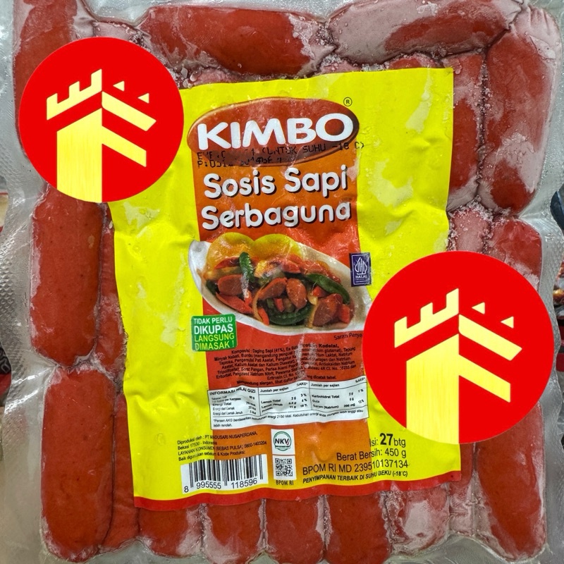 

KIMBO SOSIS SAPI SERBAGUNA 450 GR 27 PCS SOSIS COCKTAIL SAPI MERAH KIMBO