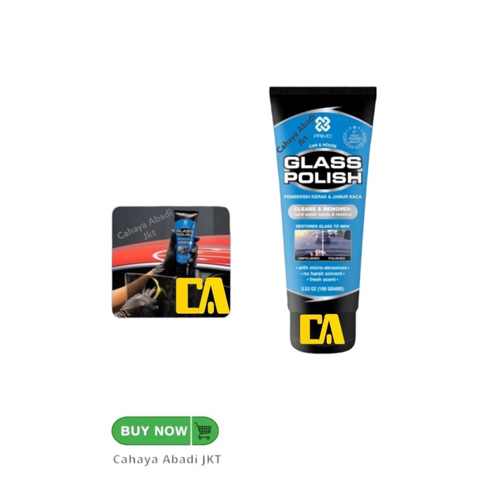 PEMBERSIH JAMUR KACA MOBIL RUMAH / PRIMO GLASS POLISH 100GRM