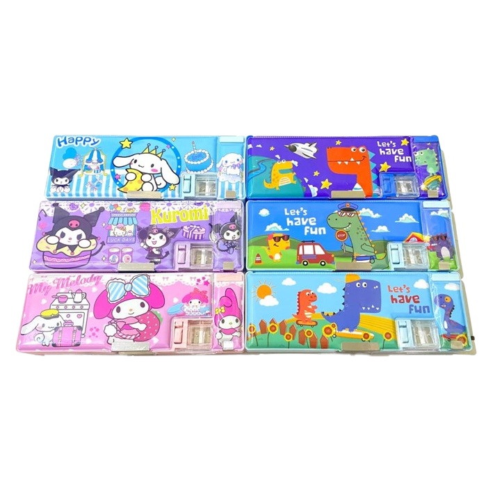 

Kotak Pensil Magnet 2 Sisi + Rautan Pensil FANCY (DINO & SANRIO) - C8200