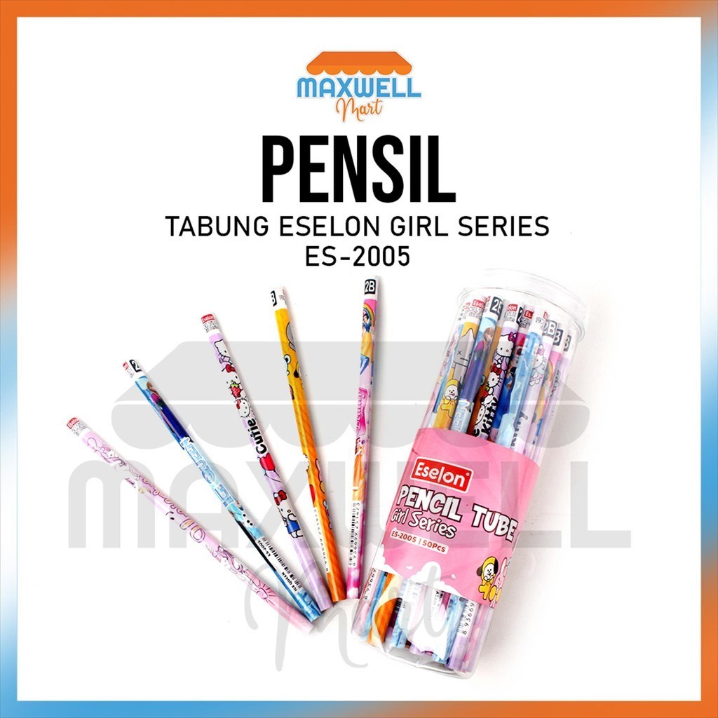

RB [MaxMart] 1 Tabung isi 50 Pensil Fancy / 50buah Pensil 2B Eselon