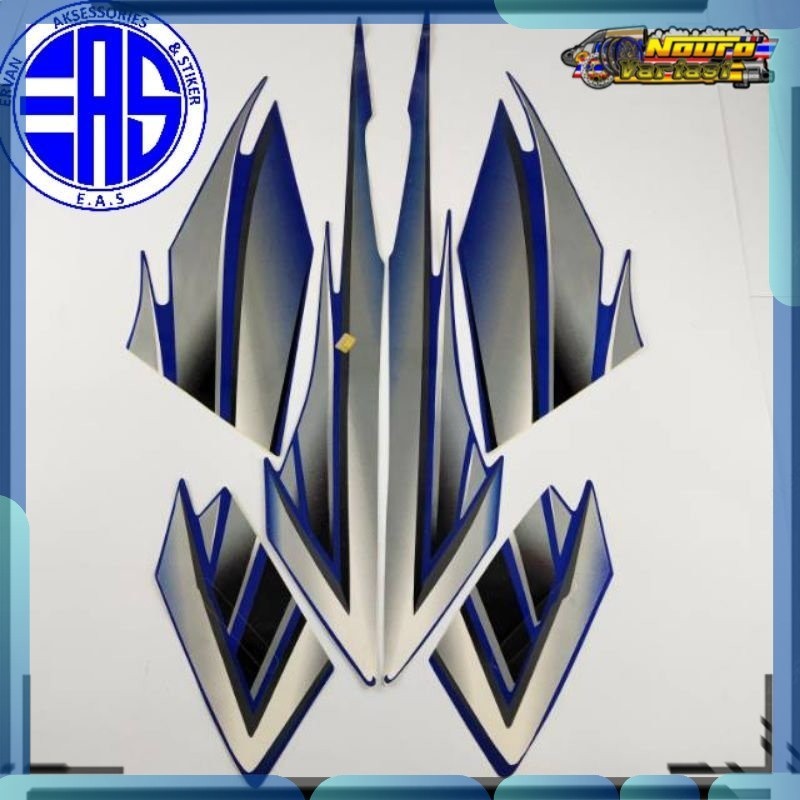 Stiker striping honda tiger 2004 2005 biru  standar  bagus