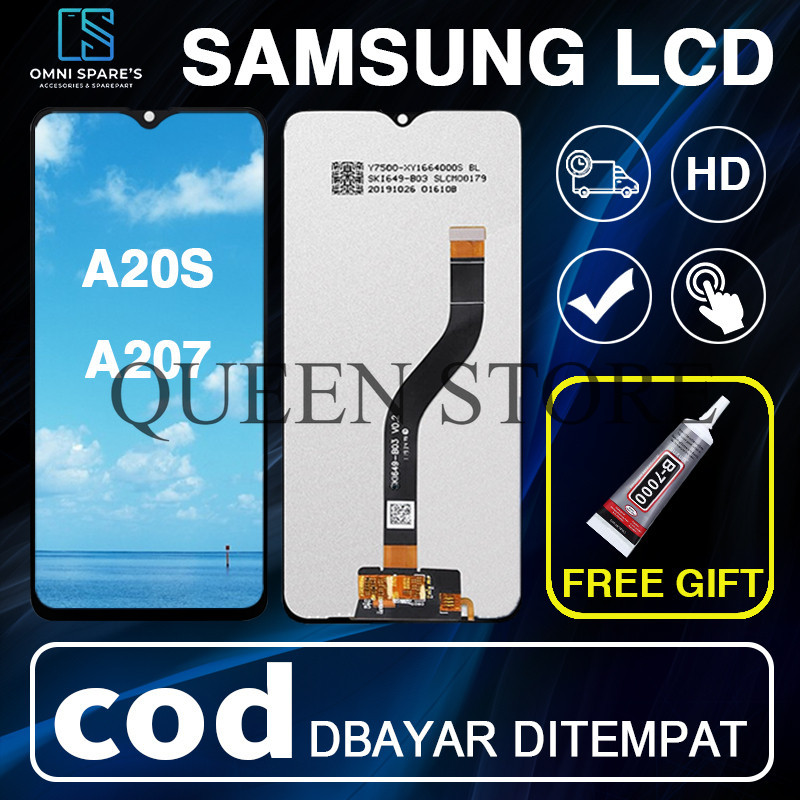 【Original】Lcd Samsung A20S A207 Original Fullset Touchscreen Digitizer asli layar hp copotan