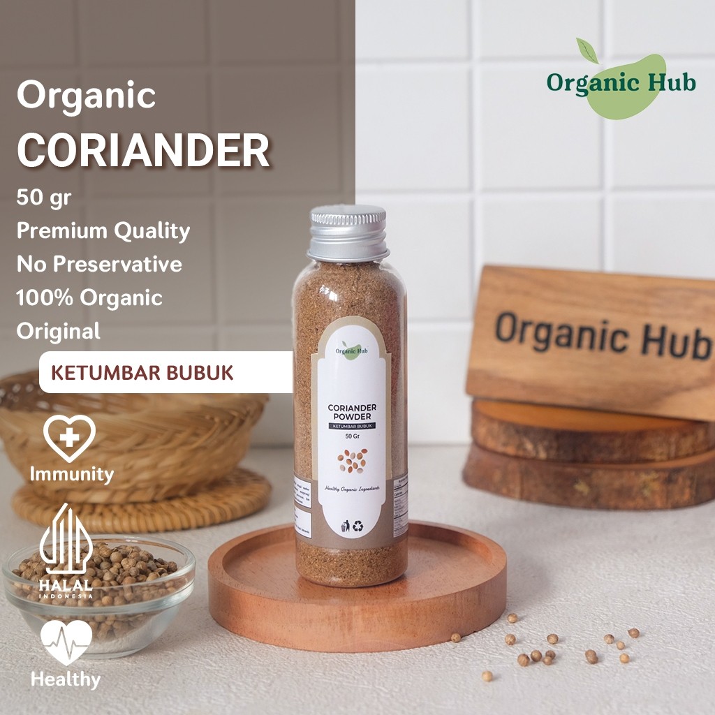 

Organic Hub Ketumbar Bubuk Asli Rempah Bumbu Masak Dapur Coriander Powder Quality Premium 50 gr