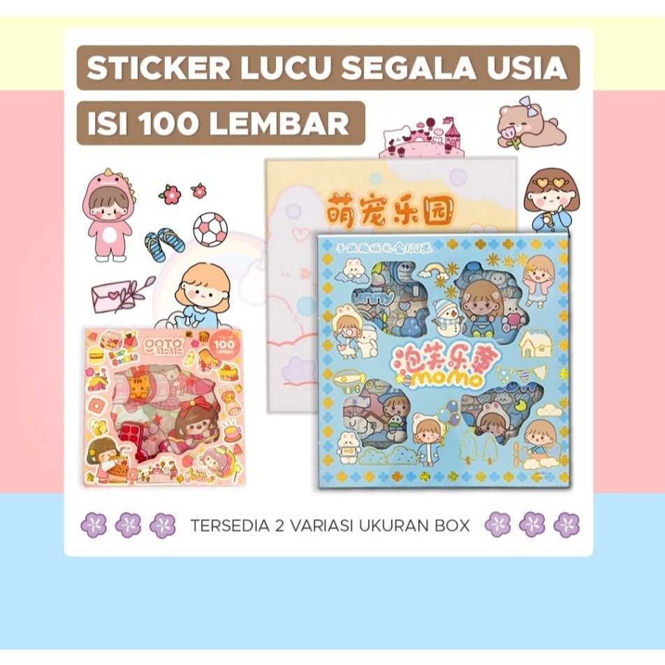 

Stiker Momo 100 Lembar Motif Lucu Kartun Korea Anti Air Box Botol Minum Viral Korea Anak Murah