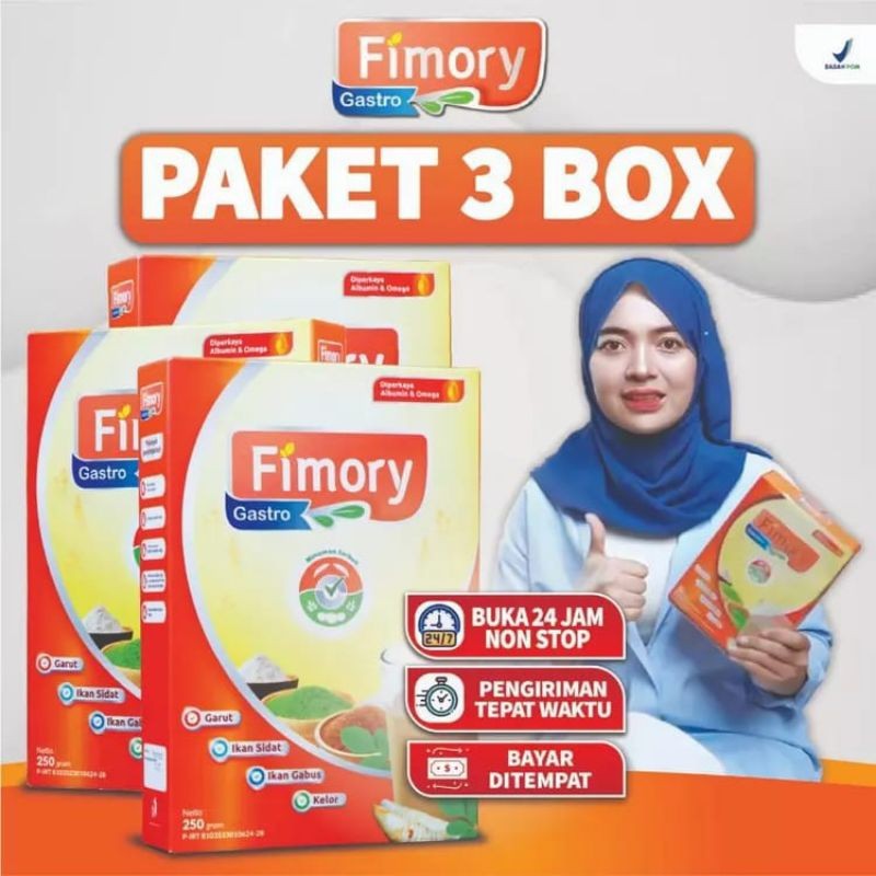 

PAKET 3 BOX Fimory Gastro Sereal Umbi Garut Meredakan Asam Lambung, Gerd dan maag Akut Original