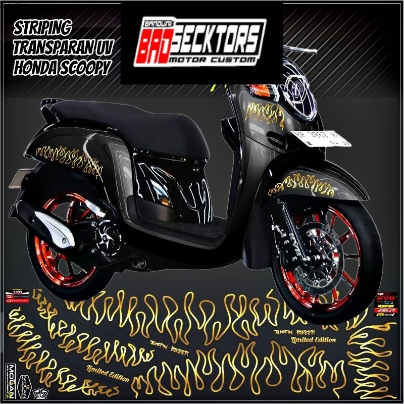 Decal Sticker Striping Variasi Transparan Uv Scoopy Api New Scoopy Api Scoopy Karbu Api Scoopy Fi Ap