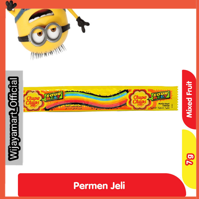 

Chupa Chups Sour Belt Permen Jeli Aneka Buah 7 g