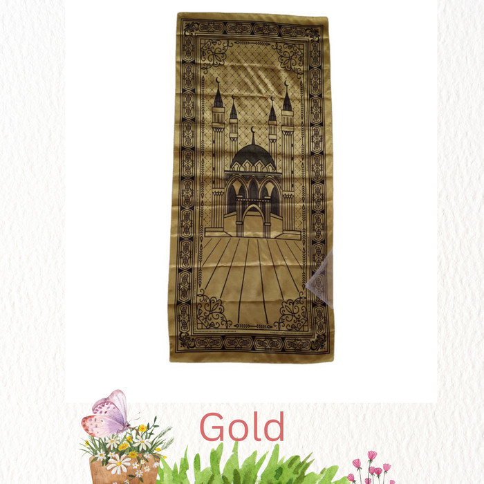Sajadah Souvenir / Travel Dengan Packing Tas Tille - Gold