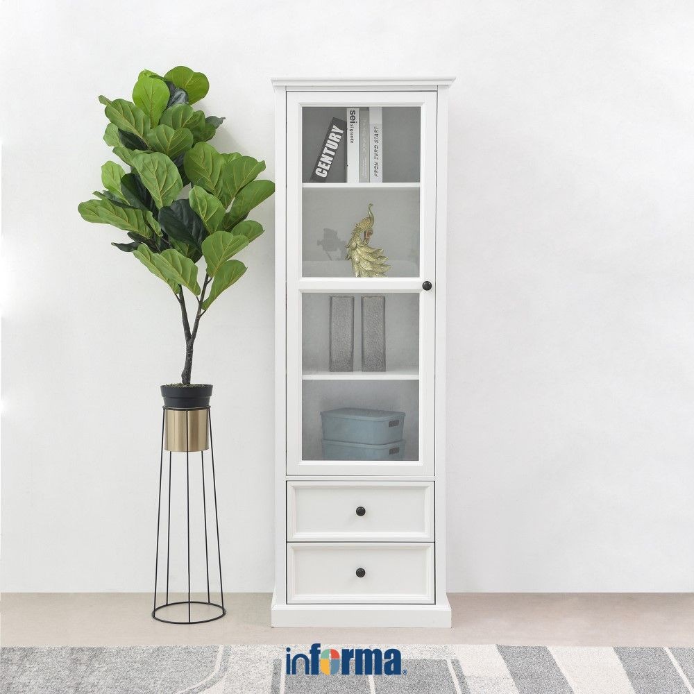 Informa Naco Rak Buku - Putih Bookshelf Books Storage Cabinet Kabinet Tempat Buku Dan Majalah Rak Pa