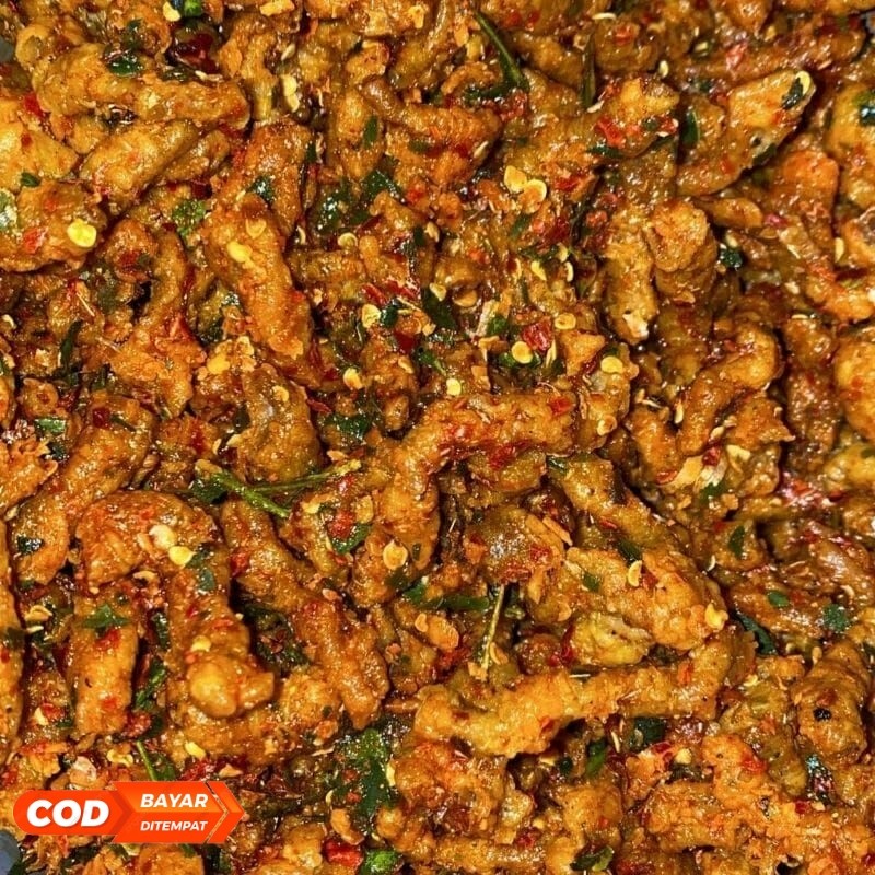 

Usus krispi Pedas Daun Jeruk 500 Gram