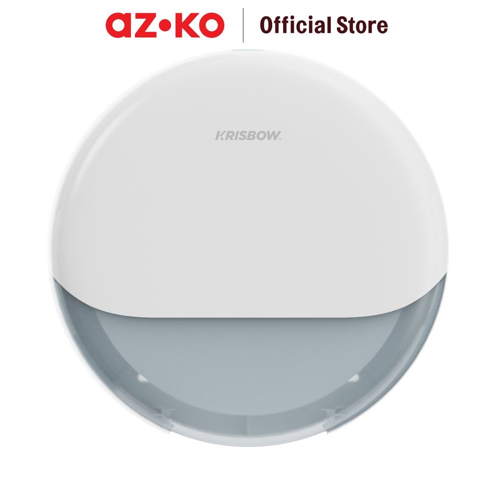 AZKO Krisbow Dispenser Tissue Roll Jumbo Cd-8801a - Putih Tempat Tissue Roll Wadah Penyimpanan Tisyu