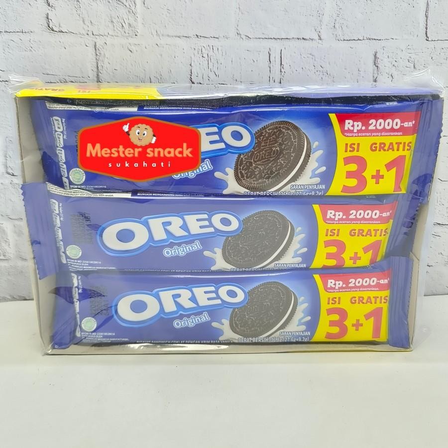 

Biskuit Oreo krim Vanilla box isi 12 pcs butter cookies Coklat Food Snack Kering Chocolate