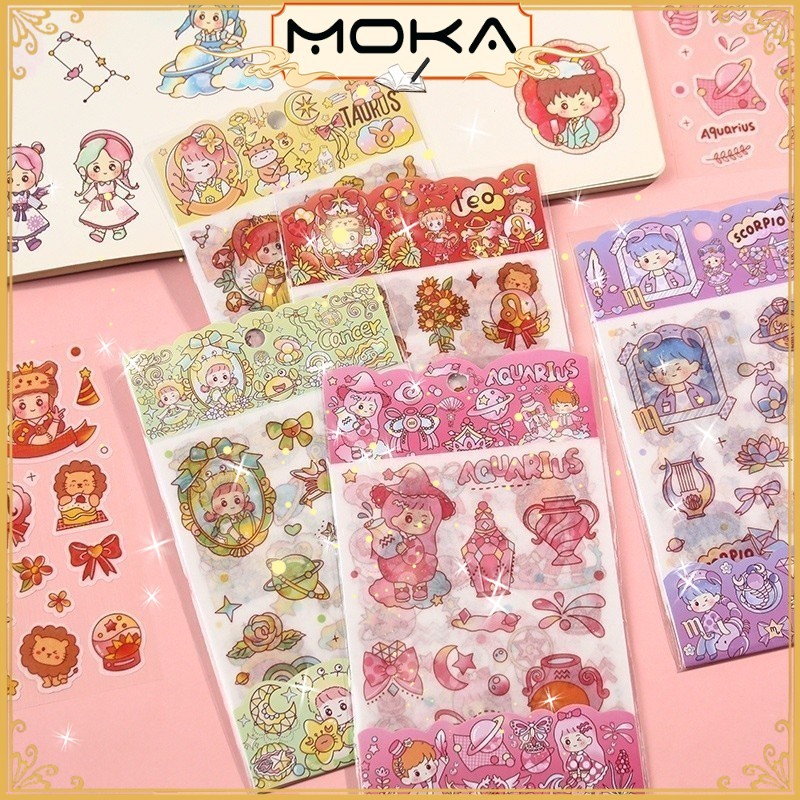 

MOKA STICKER MOTIF ZODIAC / STICKER TEMPEL / STICKER HIAS MOTIF ZODIAC MKJ01