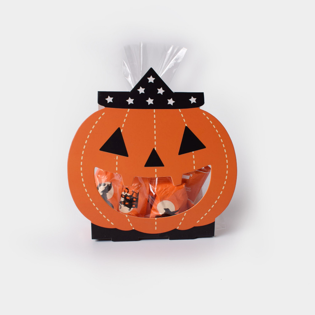

karomahID 8 pcs - Kotak souvenir candy cookies box unik tema Halloween bentuk labu pumpkin