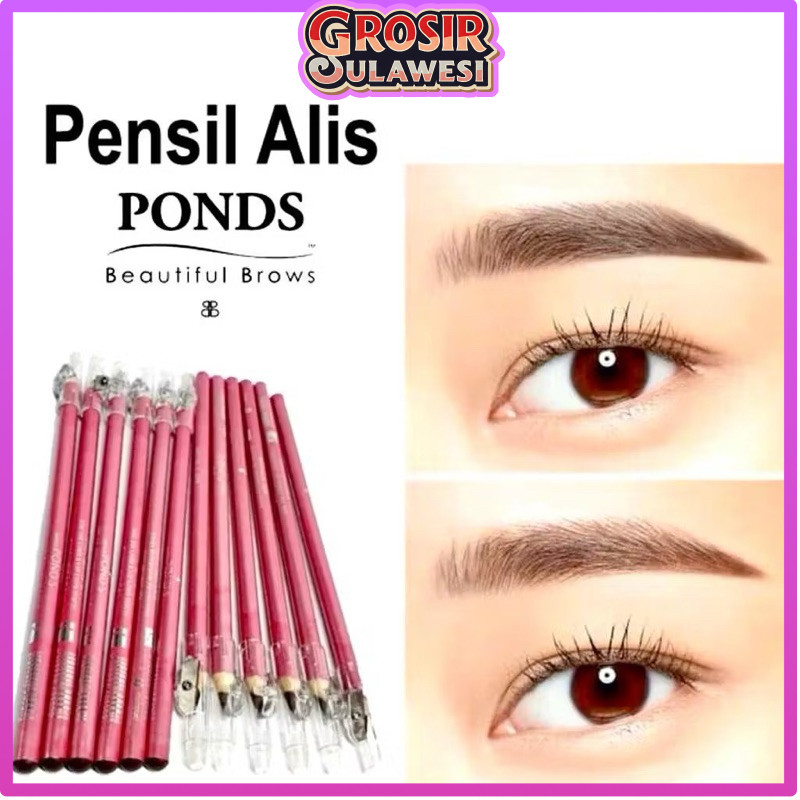 COD MAKASSAR  Pensil Alis  - Drawing Eyebrow Waterproof Protective - PENSIL ALIS PONDS Grosir Sulawe