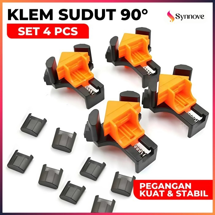 Klem Penjepit Kayu 90 Derajat SET 4 PCS Corner Clamp Klem Kayu Klem Jepit Woodworking Klem Siku Pres
