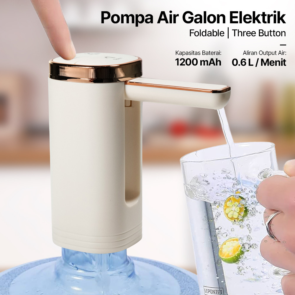 TISERA - Kings Pompa Galon Elektrik Water Foldable Three Button 0.6L 1200mAh - D12