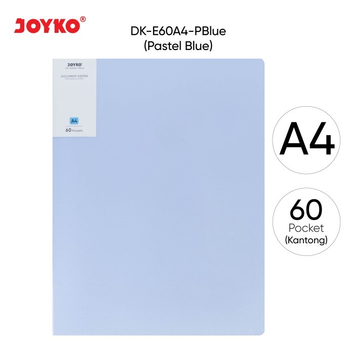 

[BIG SALE] Document Keeper Clear Holder Map File Dokumen Folder Joyko DK Pastel - DK-E60A4 Blue