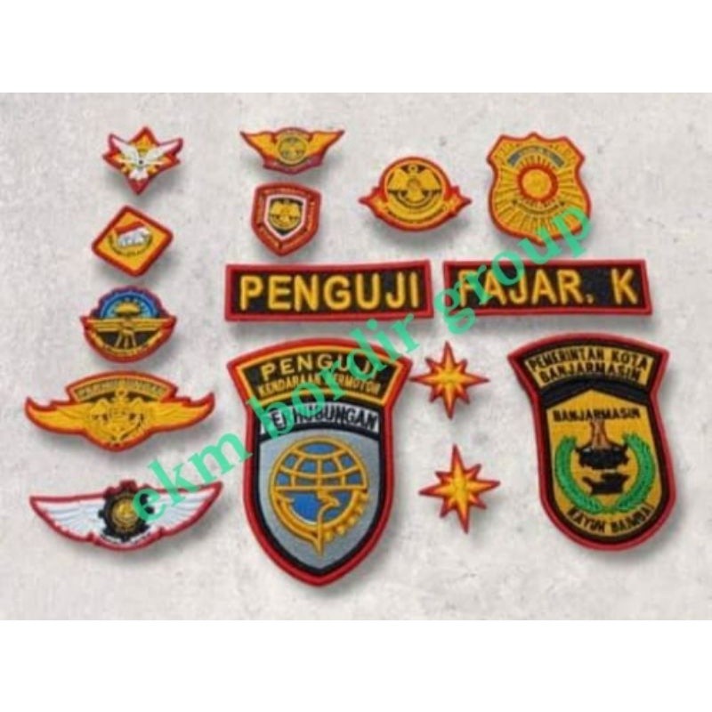 Bordir Atribut Penguji dishub Bordir timbul