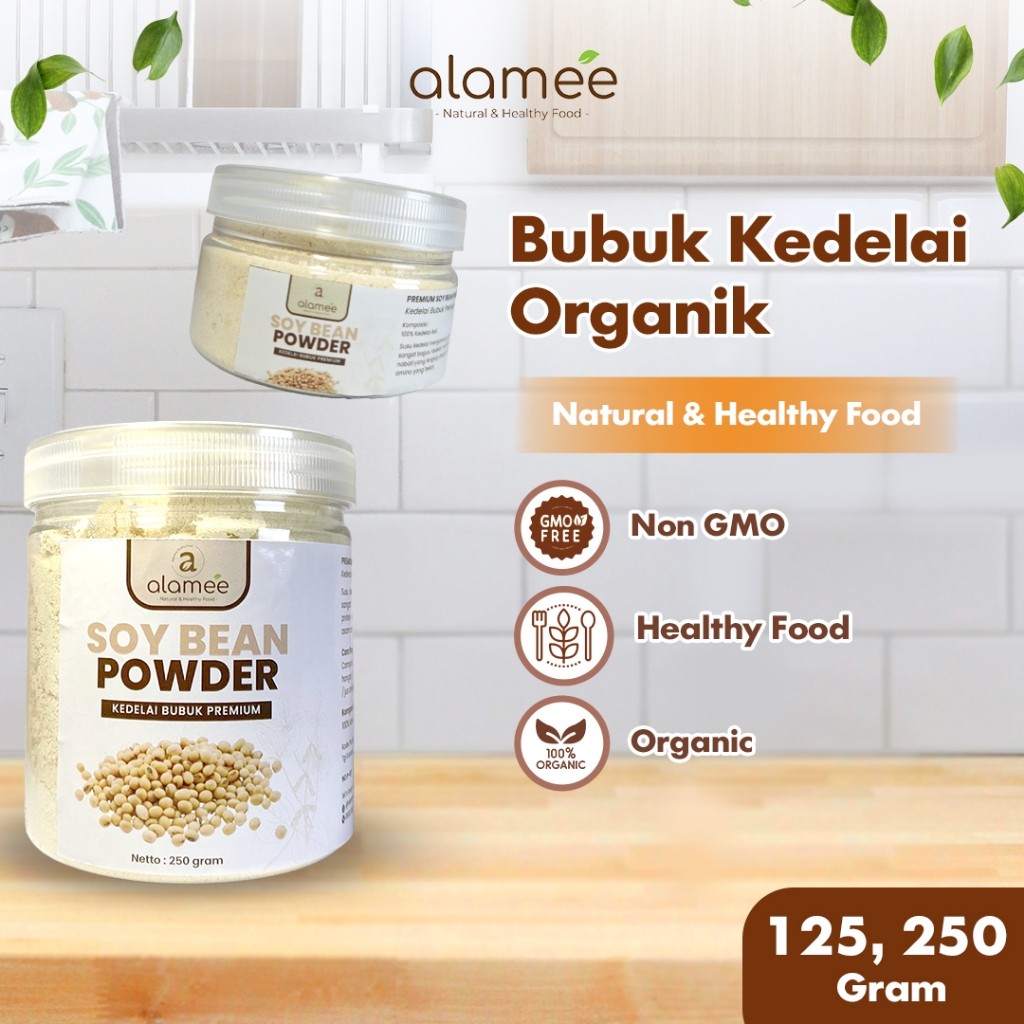 

ALAMEE Soy Milk Bean Powder PREMIUM Bubuk Susu Kacang Kedelai Murni Tinggi Protein Tanpa Gula 250gr