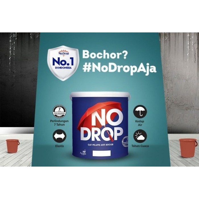 NO DROP 4KG/Galon Cat Pelapis Anti Bocor - 009 Putih