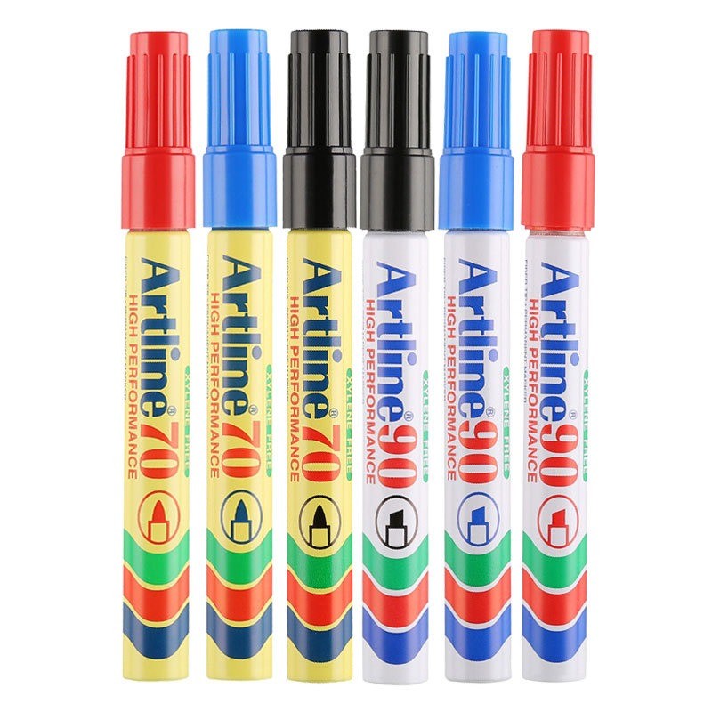 

Artline EK-90 square head oily quick drying marker pen box head marker pen 2-5mm large head pen quick drying waterproof