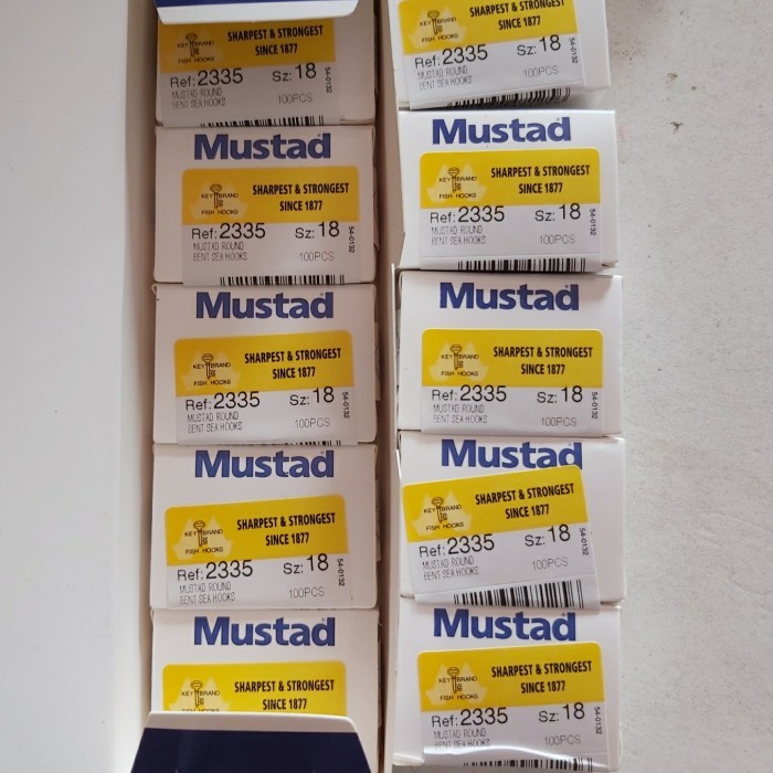 Kail pancing Mustad 2335 no 18 (isi 10 kotak)