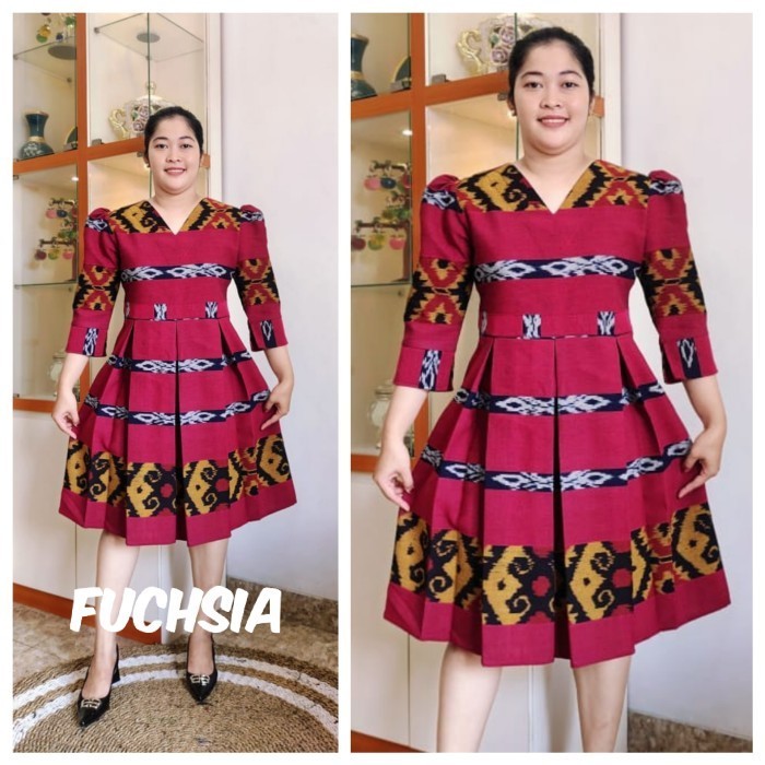 TUNIK MINI DRESS TENUN TROSO SIZE JUMBO