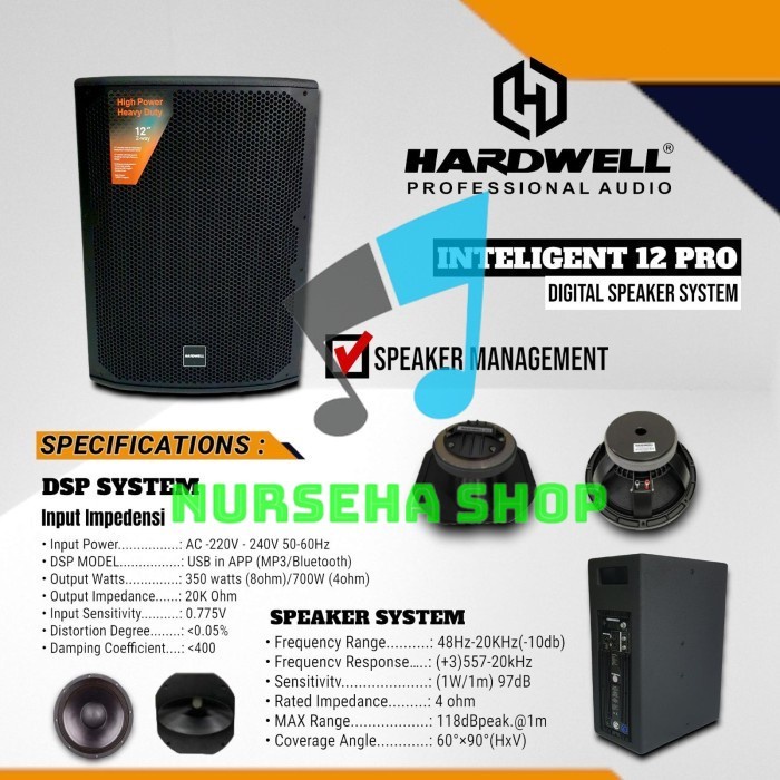 Speaker Aktif 12 Inch Hardwell INTELIGENT 12 PRO Smart Speaker