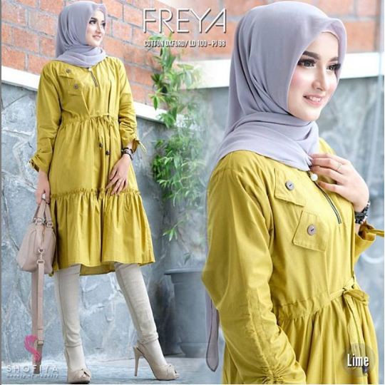 Freya Tunik / Atasan Wanita Terbaru Baju Lebaran Atasan Tunik Atasan Murah Atasan Muslim Kekinian Pa