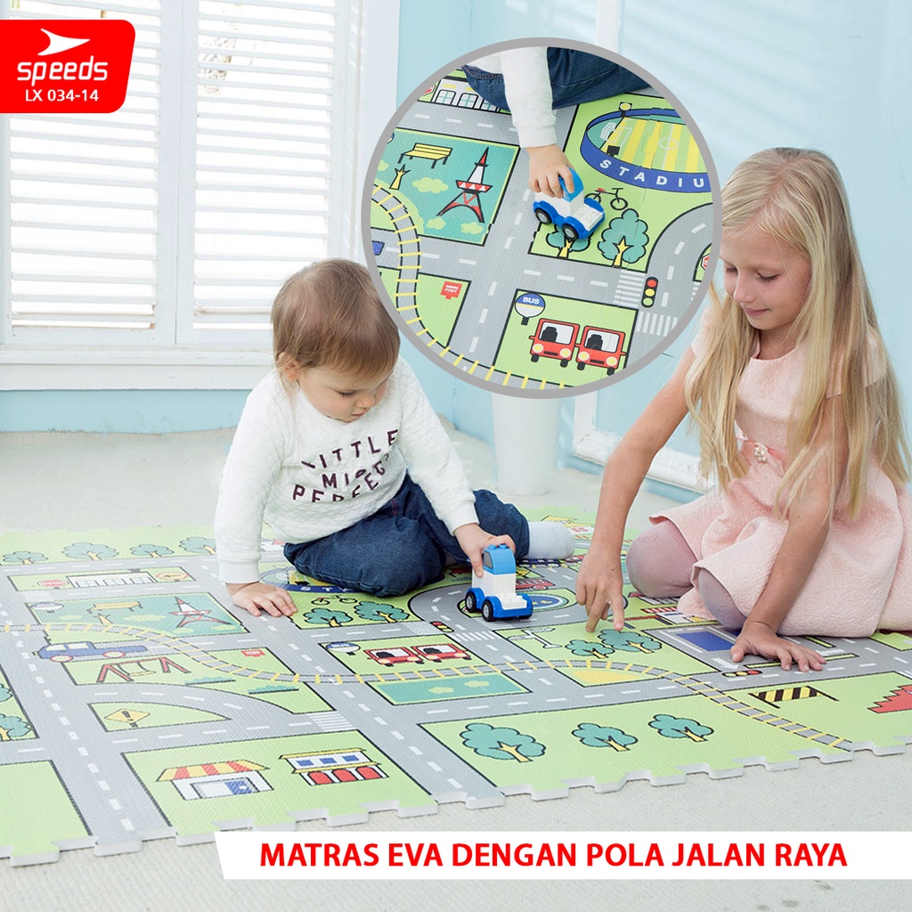 SPEEDS Matras Evamat 60x60cm Matras Puzzle Karpet Puzzle Matras Alas Lantai Evamat  Evamat Matras Perlindungan 034-14