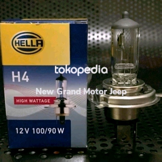 bohlam lampu depan hella universal H4 12V 100/90W