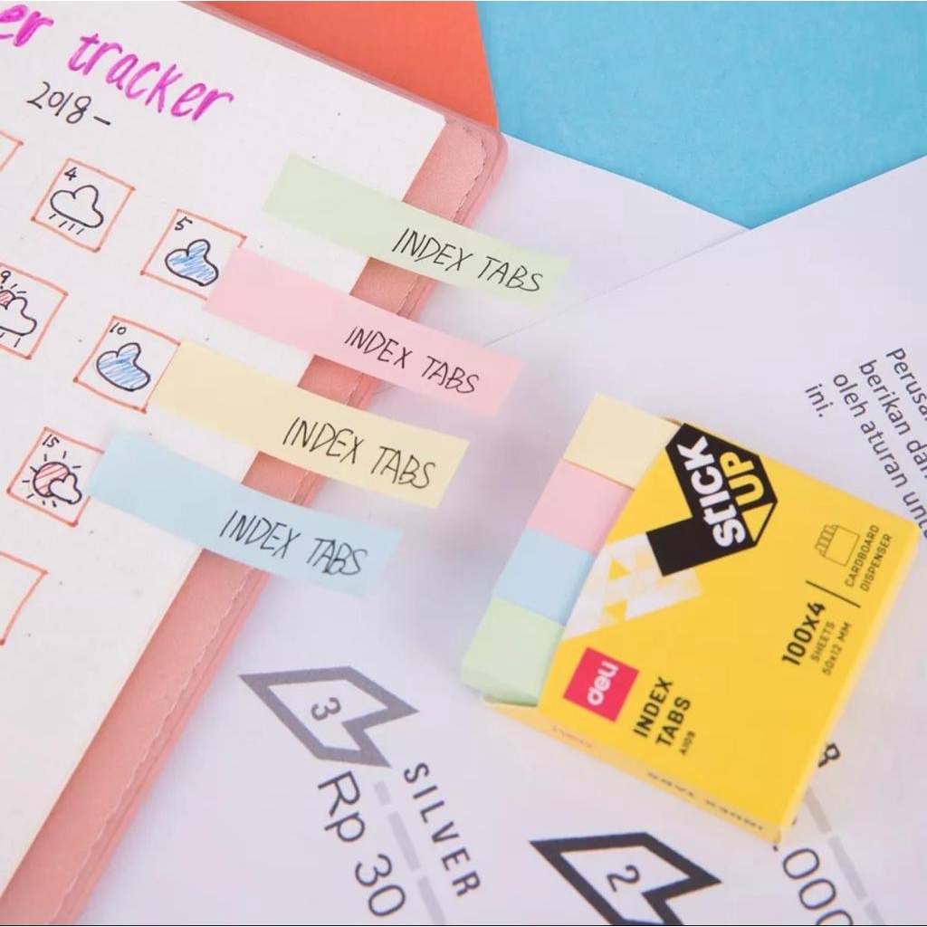 

IG - Sticky Notes | Memo Tempel | Tab Penanda Warna Cerah | Pembatas Halaman Warna