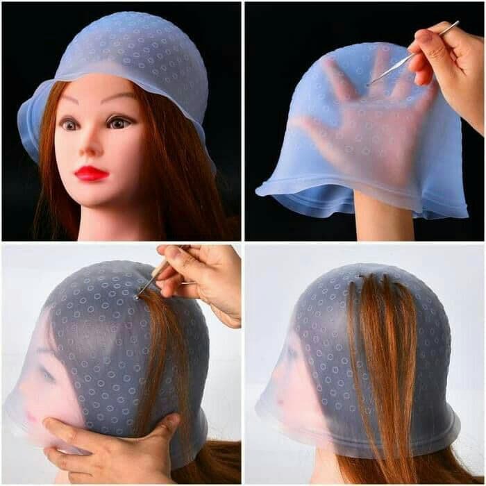 Richmart - Topi Bleaching Highlighter Cat Rambut Topi Semir Bahan Silikon Topi Semir Rambut